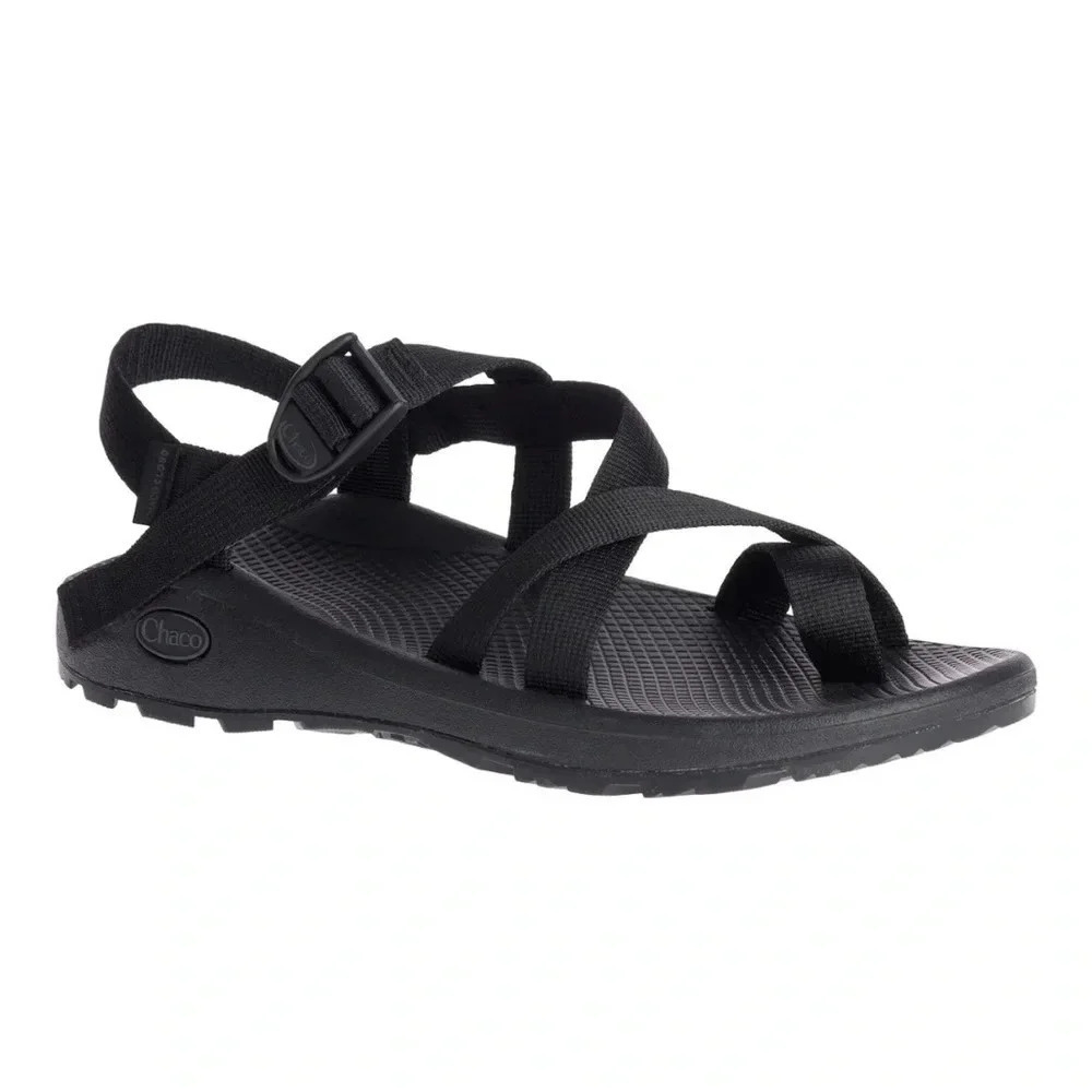Chacos Z toe loop vibram soles, black, men’s size 10, EUC hiking camping outdoor
